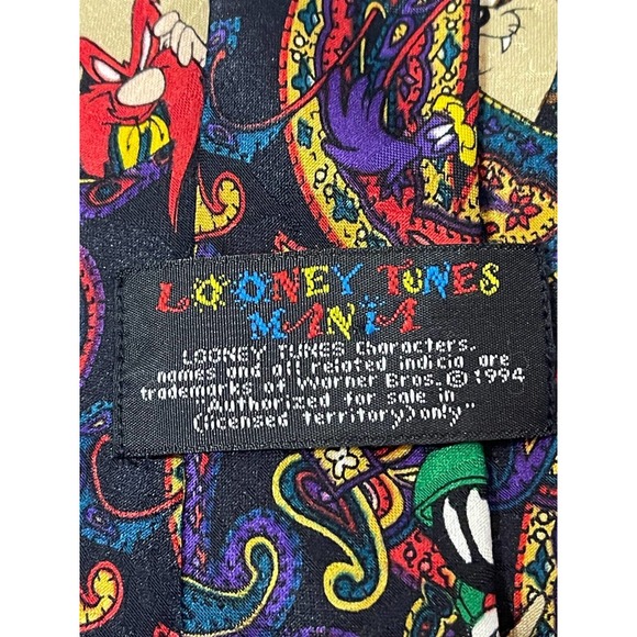 Loony Tunes Mania Themed Men's Necktie 57"x3 3/4" 1994 - Picture 4 of 6
